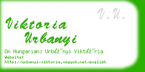 viktoria urbanyi business card